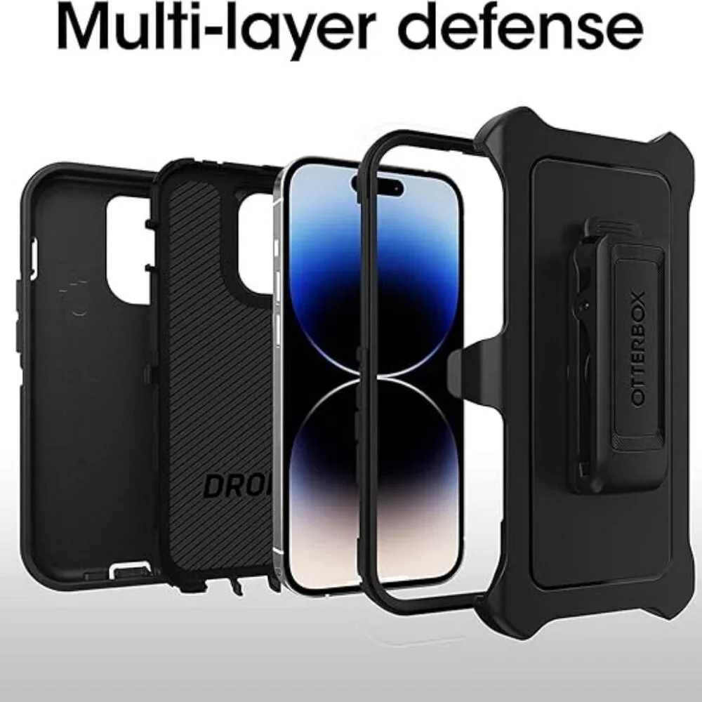 NEW iPhone 14 Pro OtterBox DEFENDER SERIES Case & Holster - RealTree Edge Black